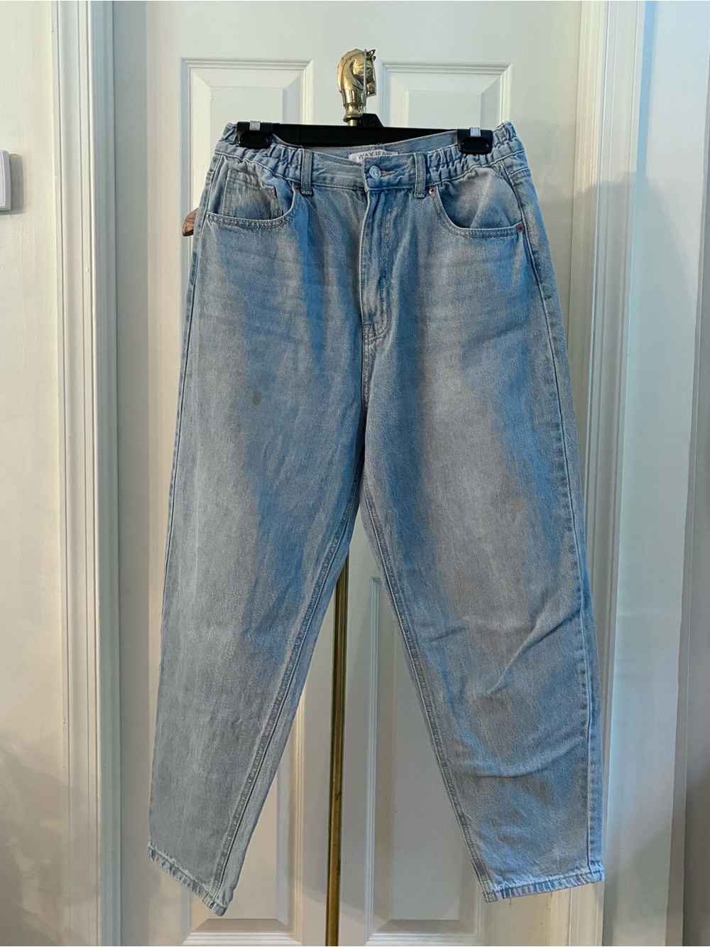 Wax Jeans Light Blue Wash High Rise Tapered Leg